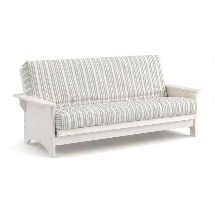 Driftwood Gray Stripe Futon Cover