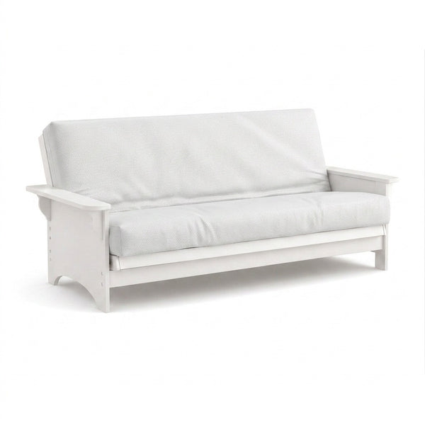 SunReal® Solid White Futon Cover