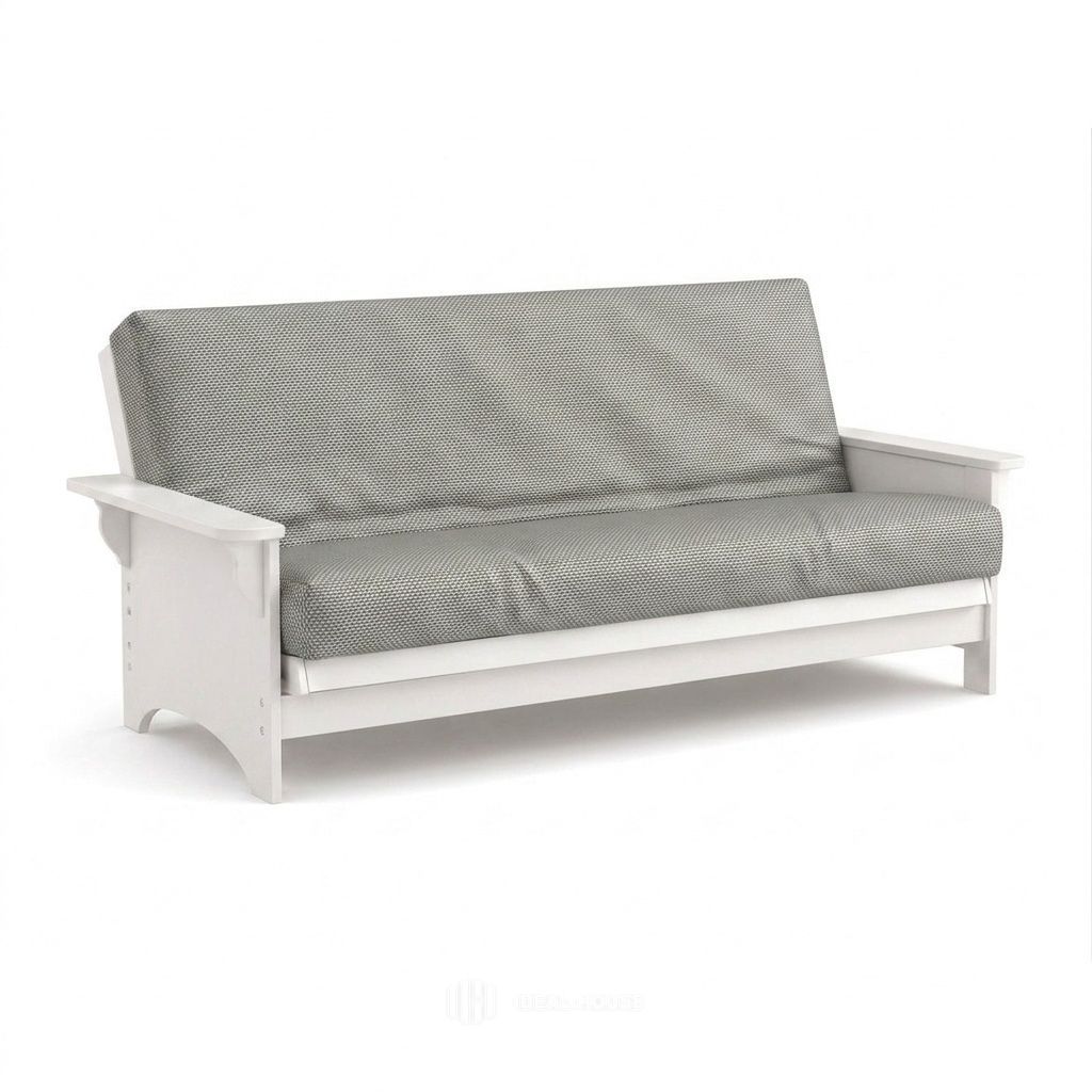 Cool Gray Outdoor Performance futon cover in cool gray
