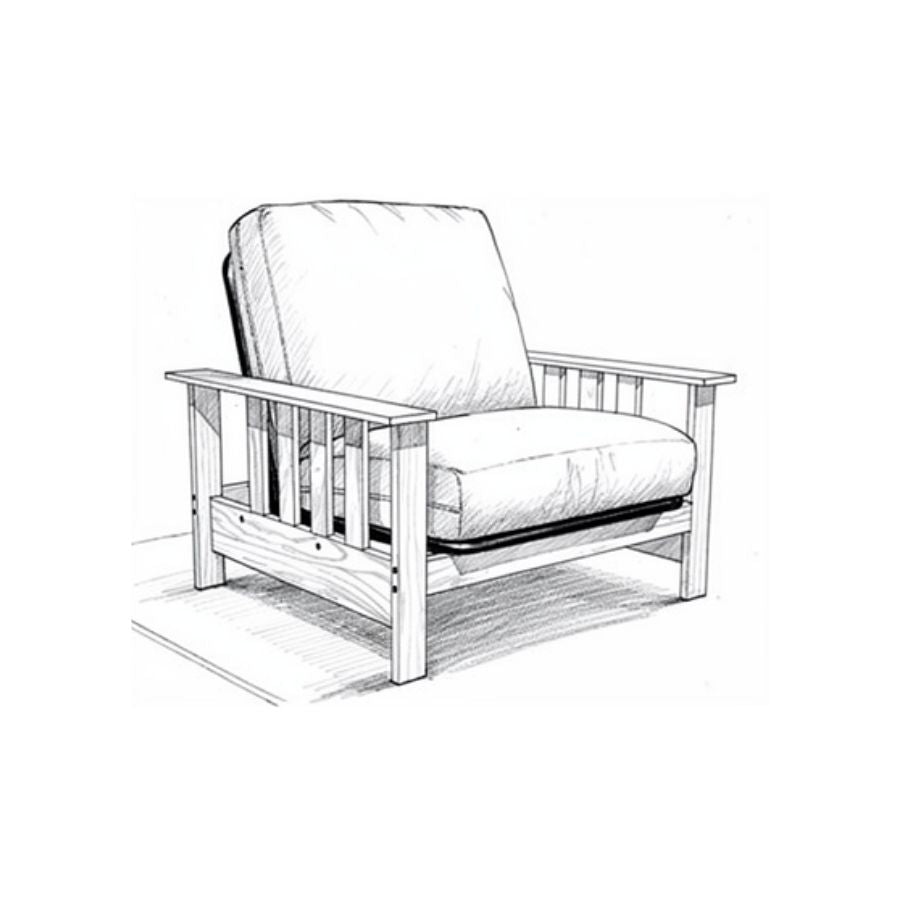Chair-size futon covers