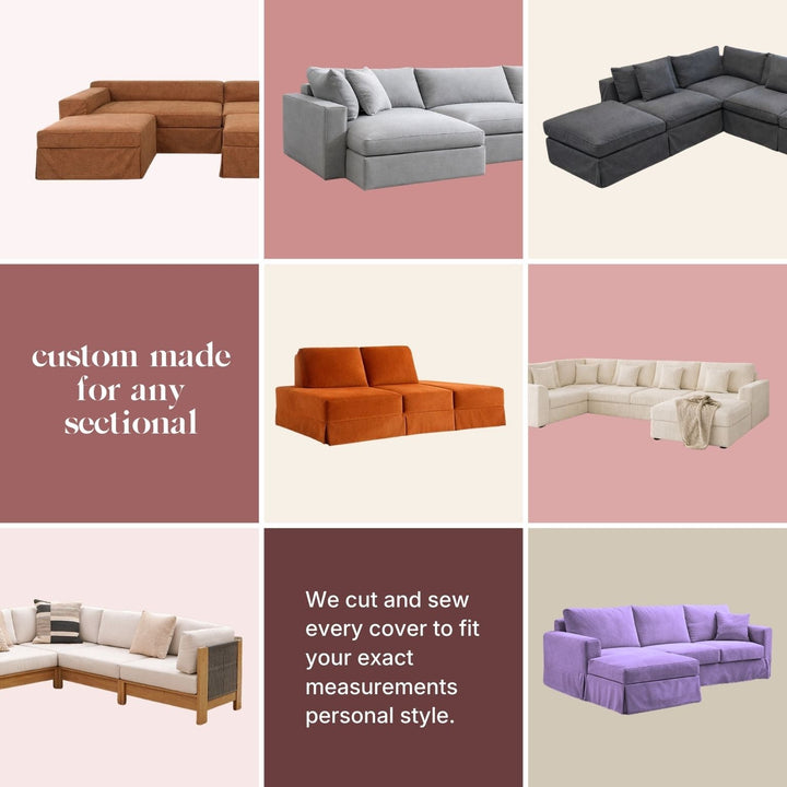 Grid of sectional configurations our custom covers are made to fit
