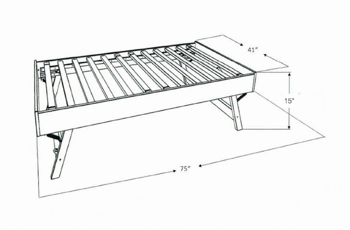 Marisa Daybed with Mattress size and dimensions