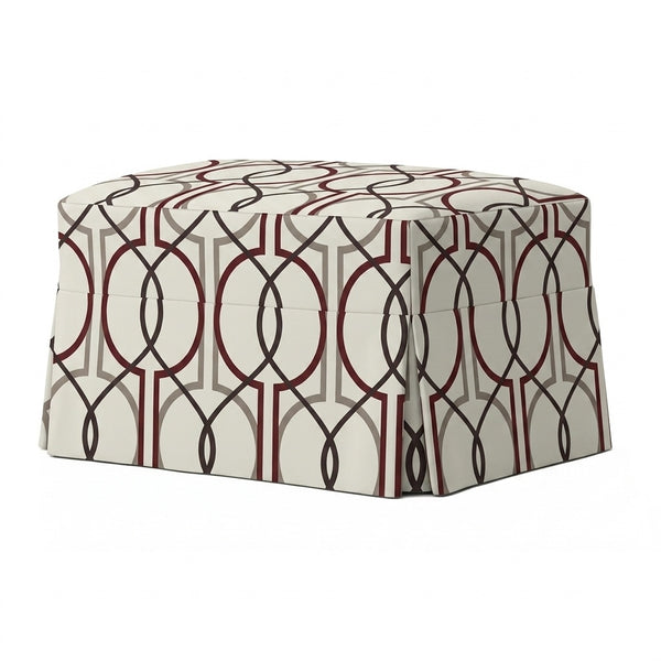 Spanish Trellis Canvas Print Custom Ottoman Cover