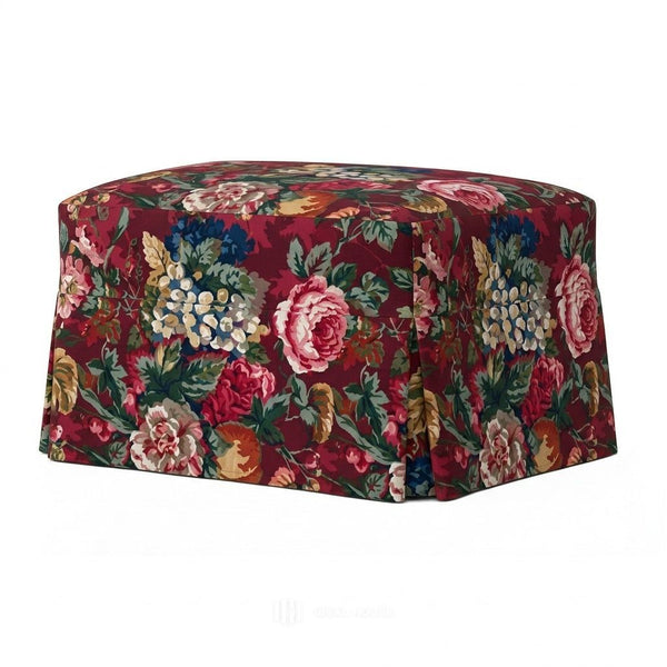 Tuscan Villa Canvas Print Custom Ottoman Cover