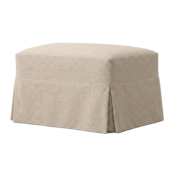 Adrian Gray Custom Ottoman Cover