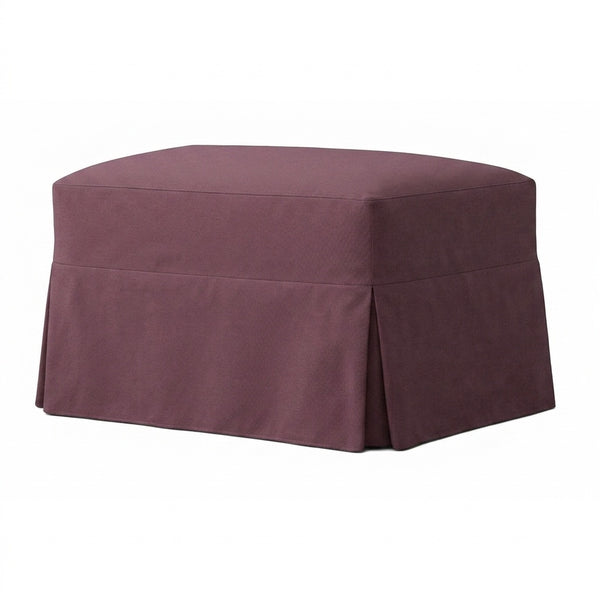 Eggplant Heavyduty Canvas Custom Ottoman Slipcover