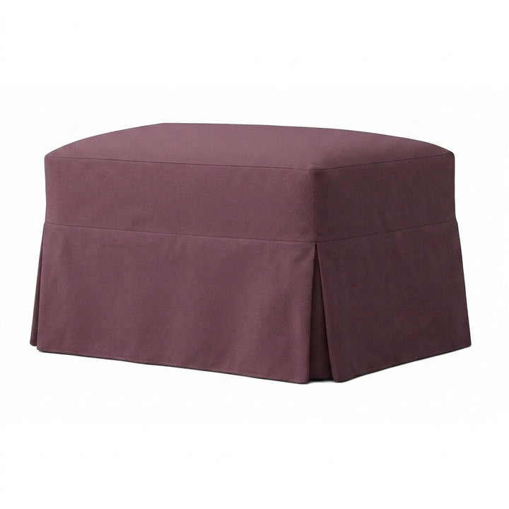 Eggplant Heavyduty Canvas Custom Ottoman Slipcover