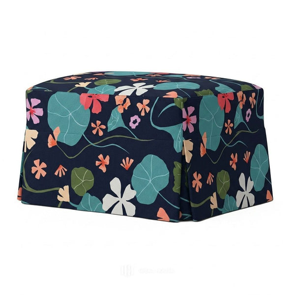Water Lilly Canvas Print Custom Ottoman Cover