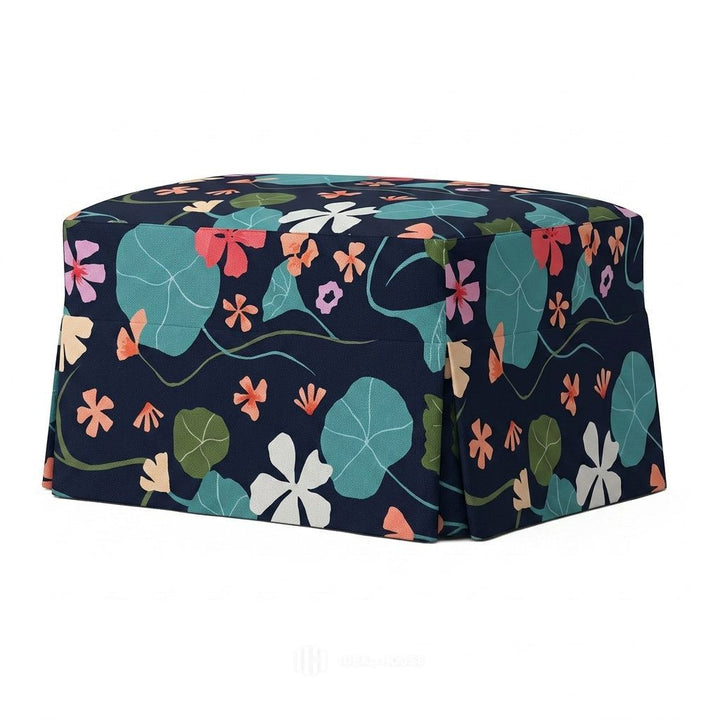 Water Lilly Canvas Print Custom Ottoman Cover