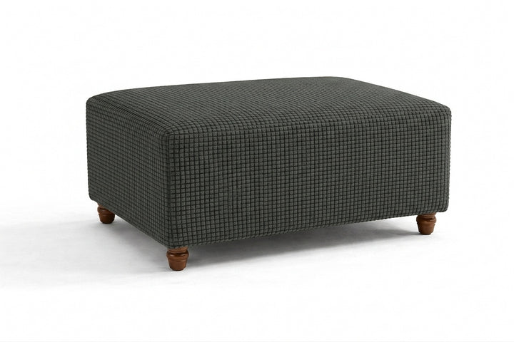 FlexFit Jet Black Custom Ottoman Slipcover