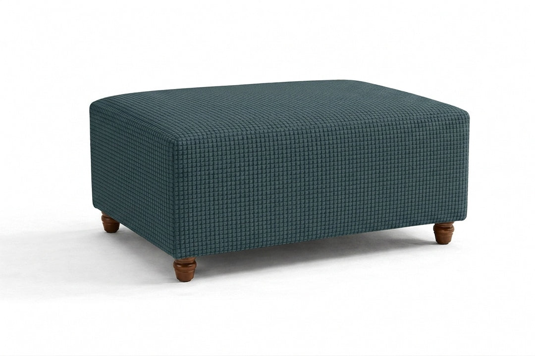 FlexFit Slate Gray Custom Ottoman Slipcover