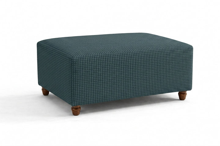 FlexFit Slate Gray Custom Ottoman Slipcover