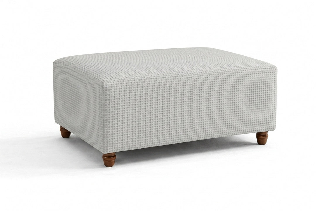 FlexFit Cloud Gray Custom Ottoman Slipcover