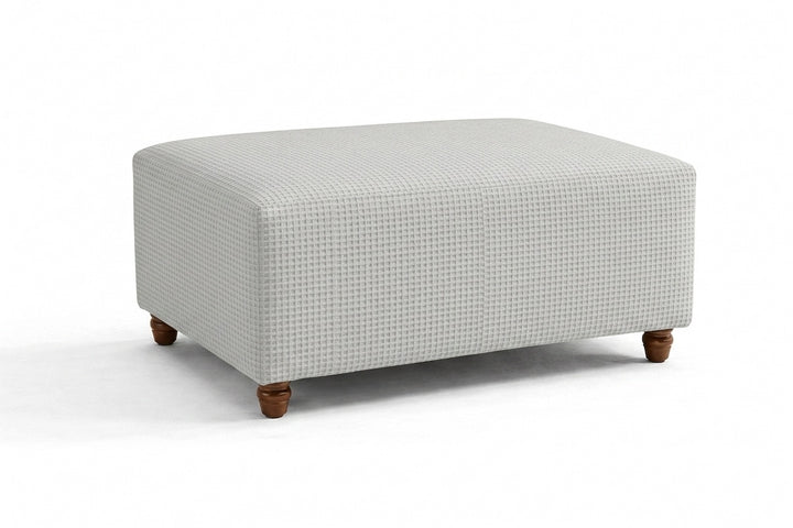 FlexFit Cloud Gray Custom Ottoman Slipcover