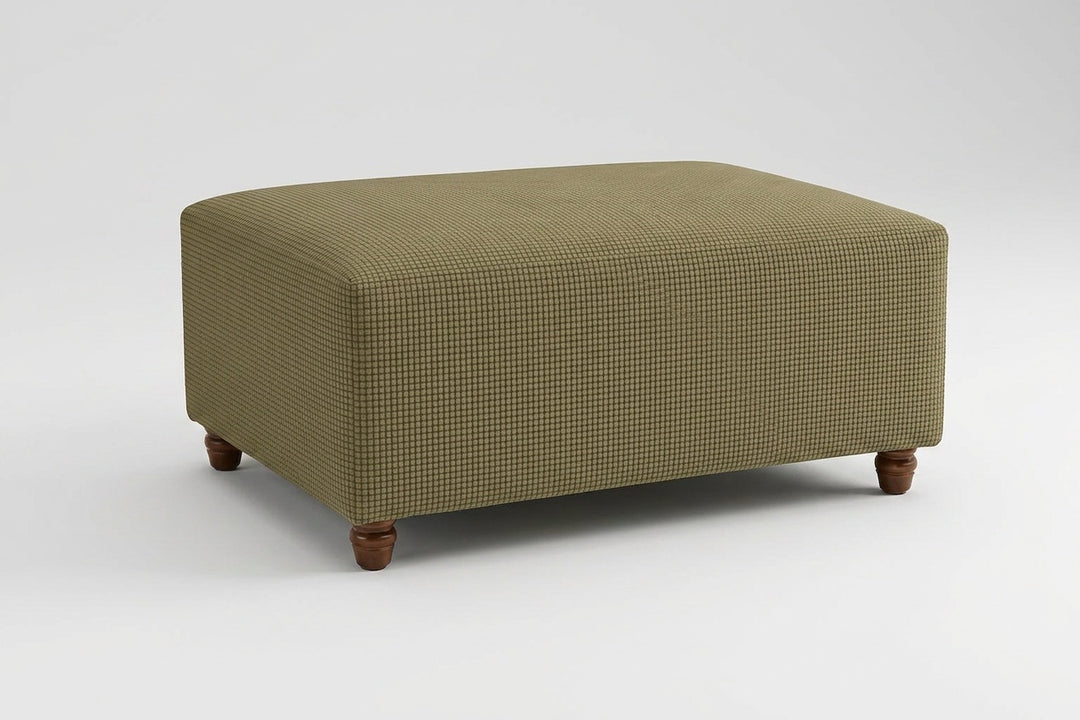 FlexFit Warm Khaki Custom Ottoman Slipcover