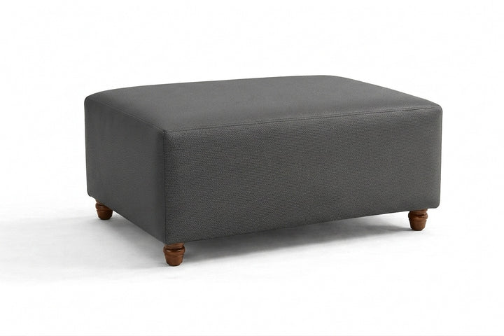 FlexFit Charcoal Black Custom Ottoman Slipcover