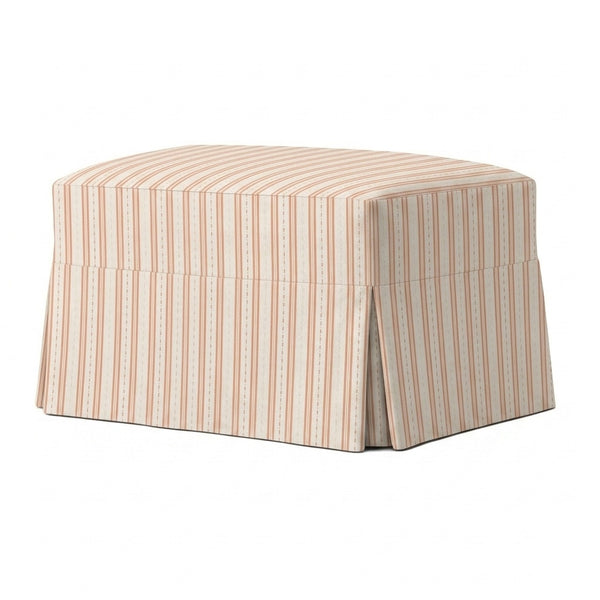 Seaside Cottage Heavyweight Twill Custom Ottoman Cover
