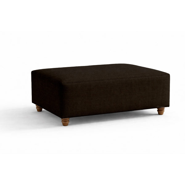 SunReal® Solid Black Custom Ottoman Slipcover