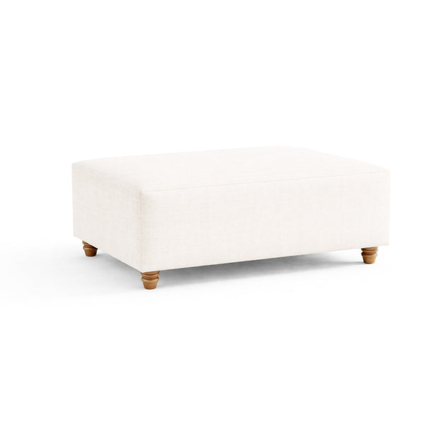 SunReal® Lindy Off White Custom Ottoman Slipcover