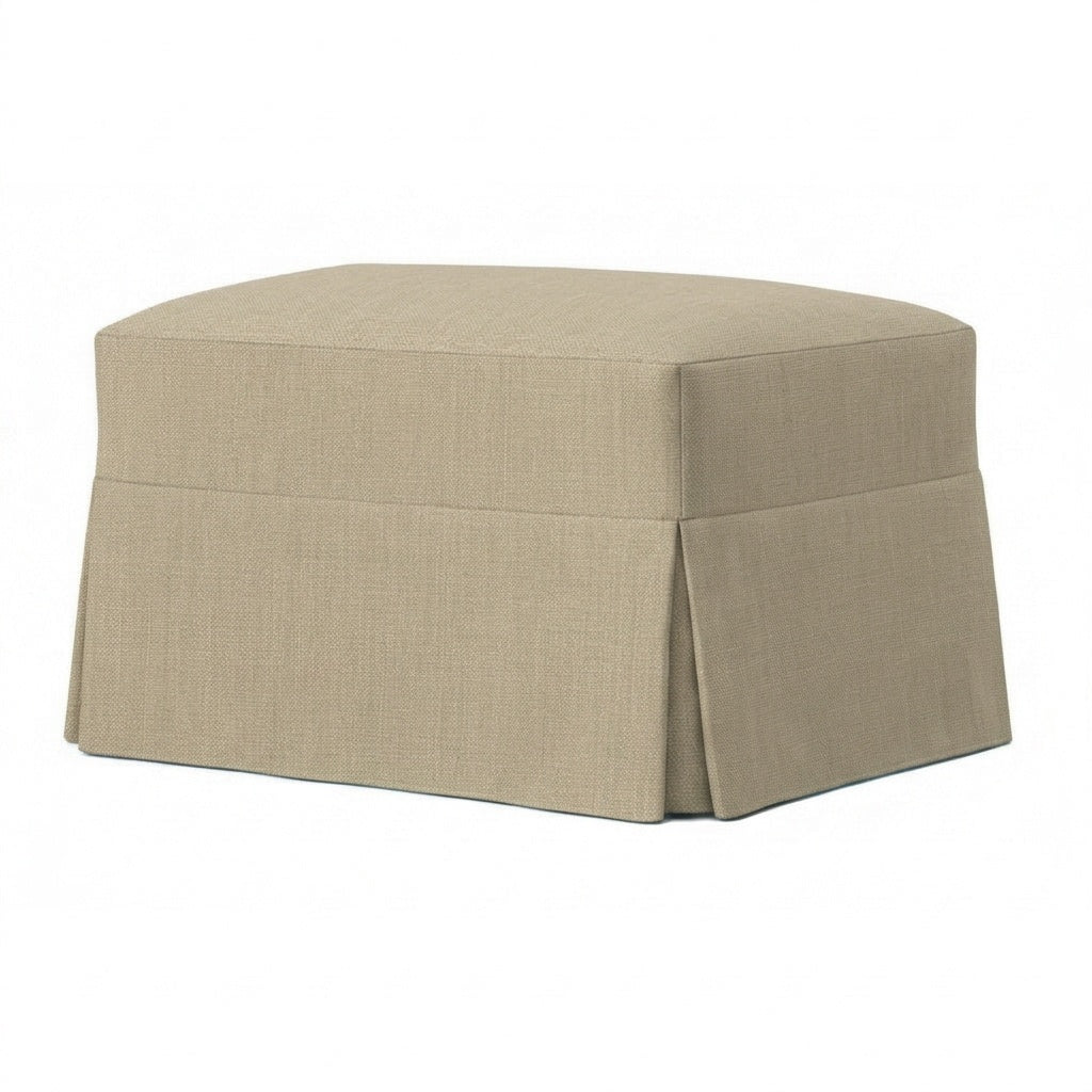 SunReal® Lindy Sand Custom Ottoman Slipcover