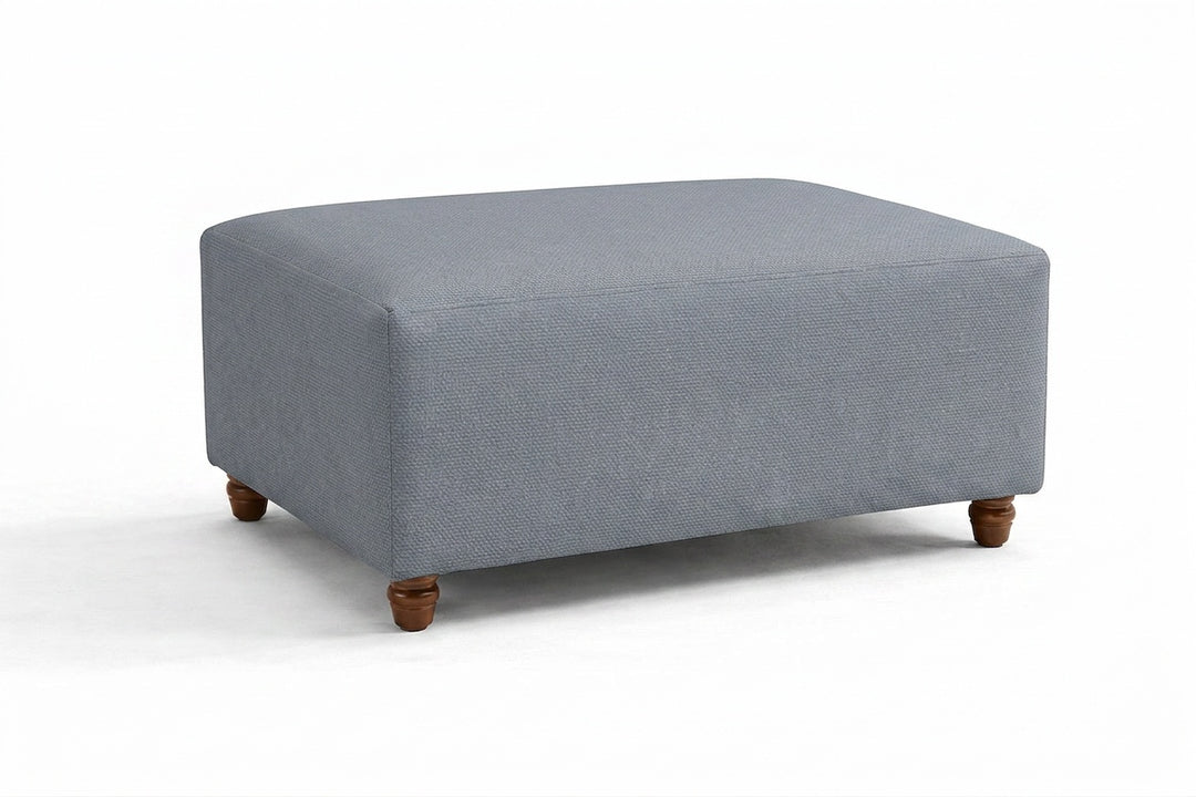 FlexFit Pale Gray Custom Ottoman Slipcover
