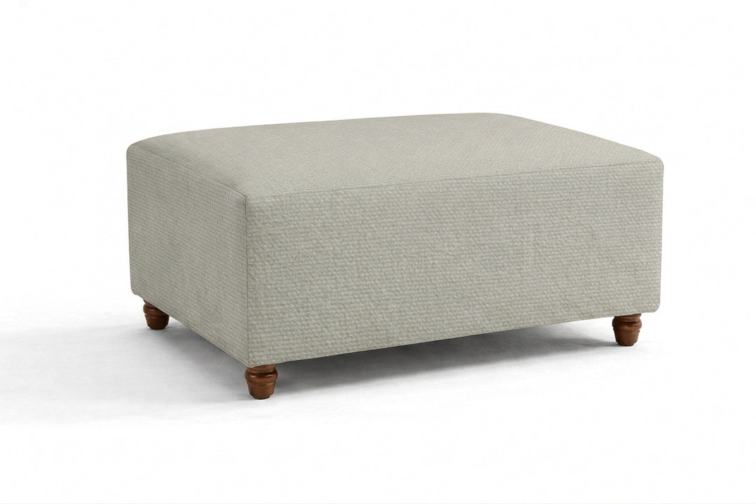 FlexFit Sterling Gray Custom Ottoman Slipcover