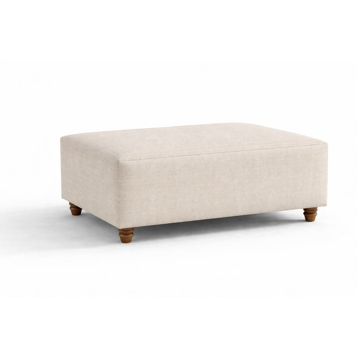 SunReal® Vellum Oat Custom Ottoman Slipcover