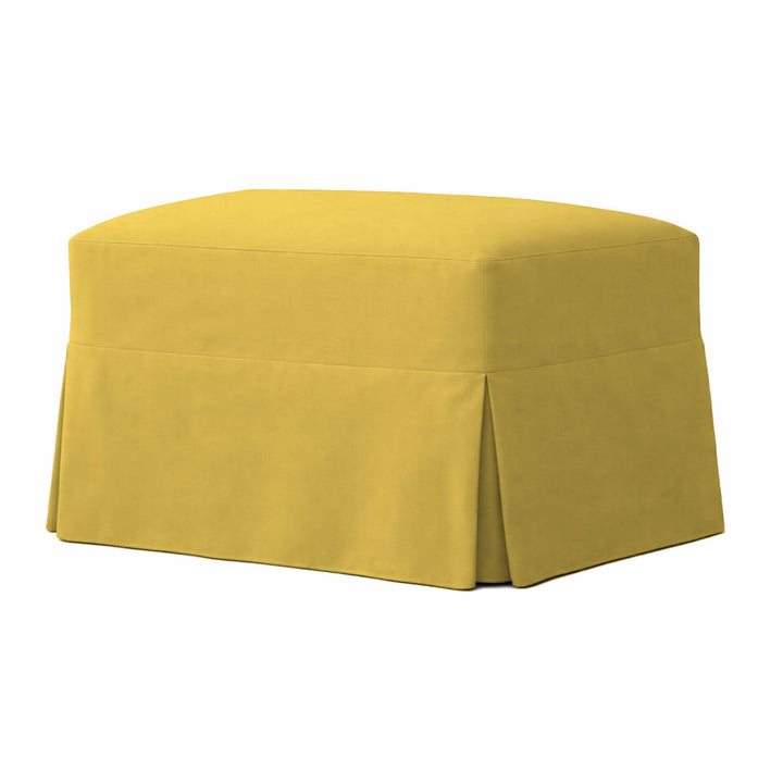 Canary Yellow Custom Ottoman Slipcover