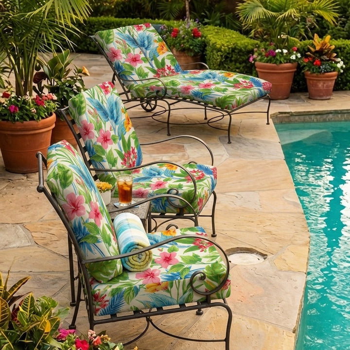 Hibiscus Floral Outdoor Fabric &amp; Samples