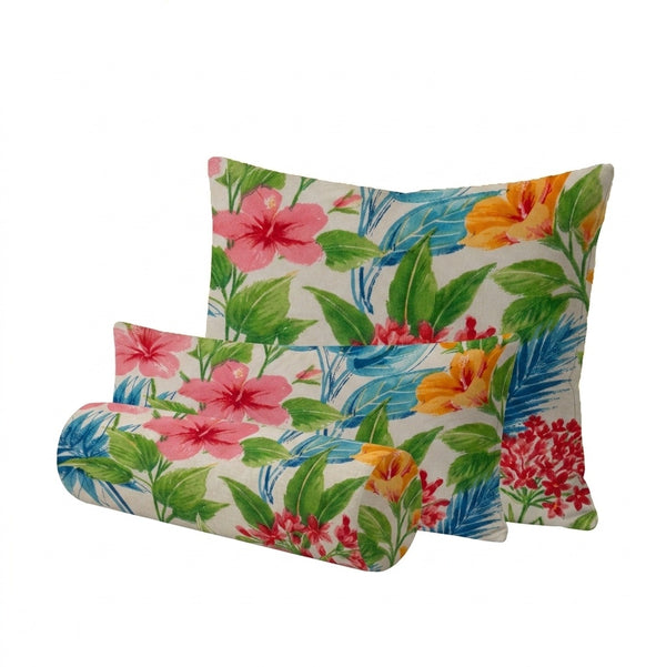 Hibiscus Floral Custom Outdoor Pillow Cover