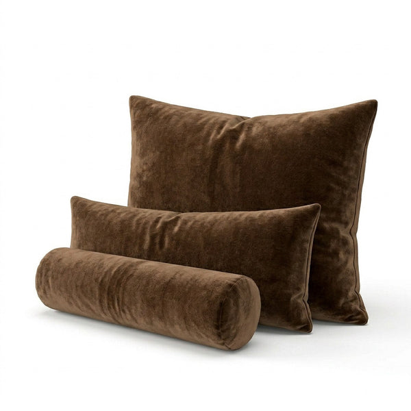 Velvet Cocoa Chenille Custom Pillow Cover