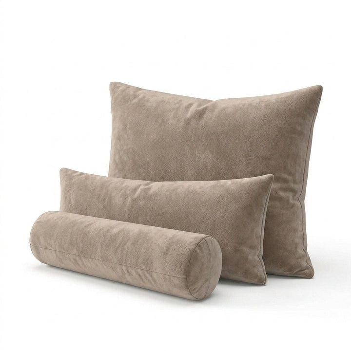 Velvet Blush Beige custom pillow cover in blush beige velvet