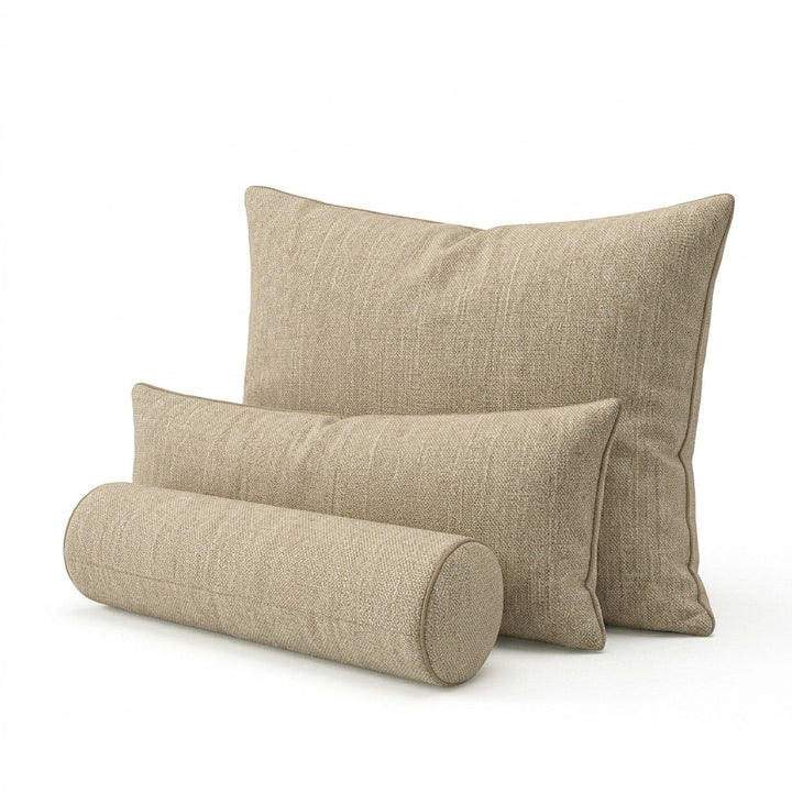 Linen Stone premium weave custom pillow cover