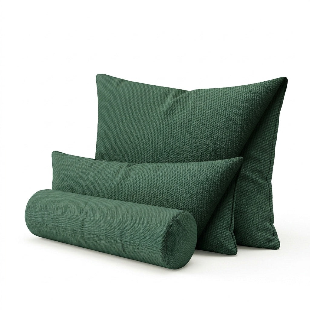 Forest green cotton canvas custom pillow cover