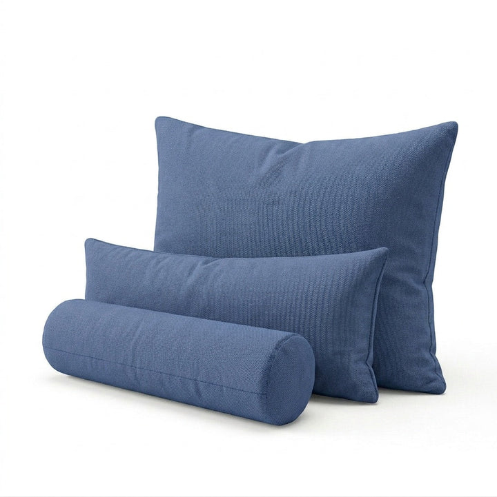 Navy blue cotton canvas custom pillow cover