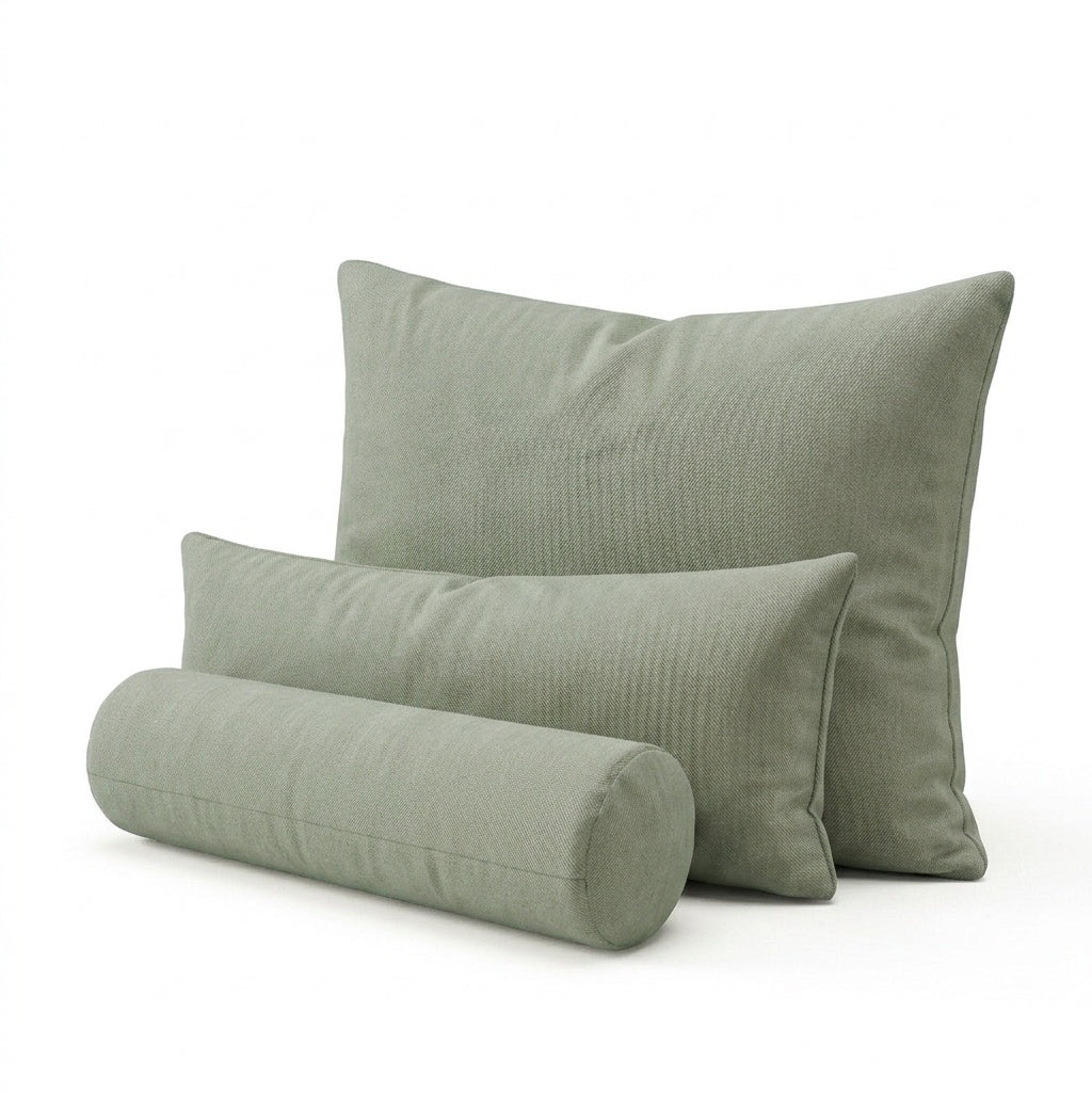 Soft Sage performance weave custom pillow cover
