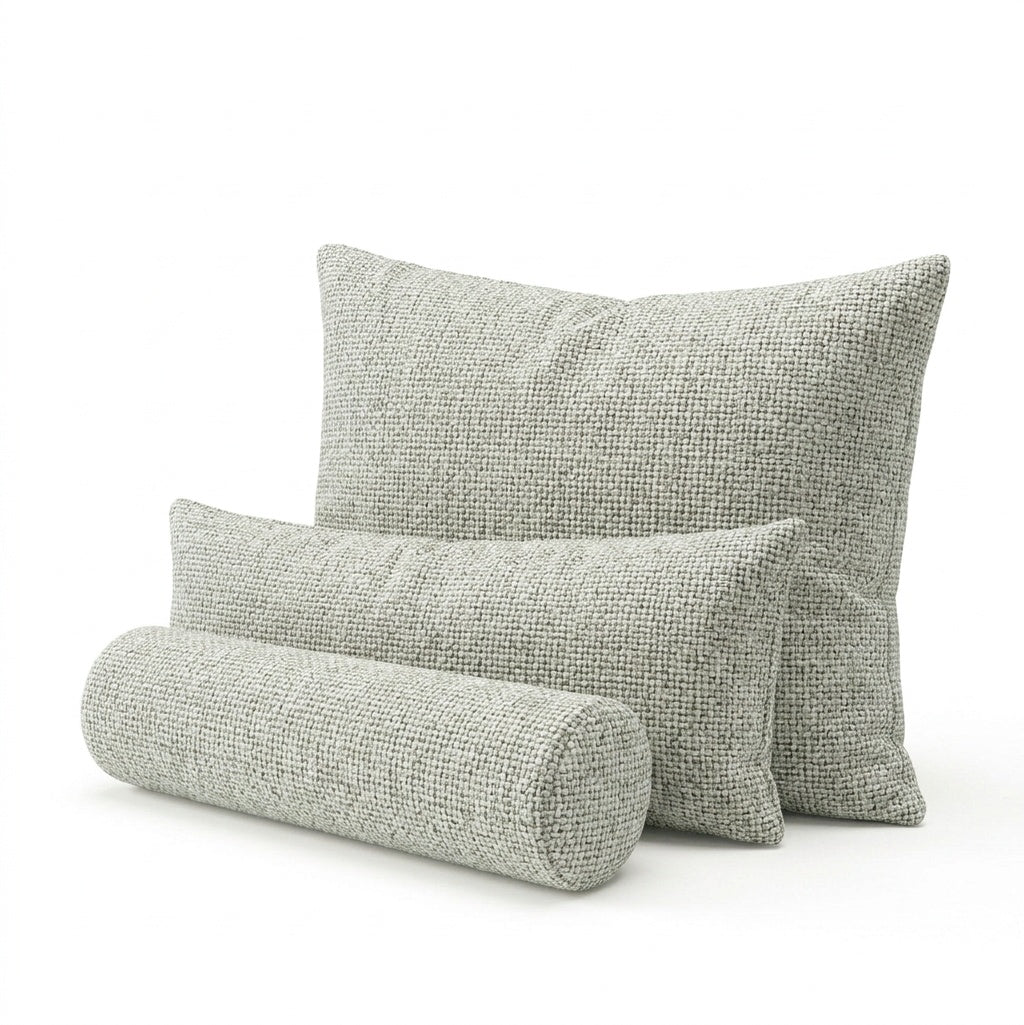 Dove Gray performance weave custom pillow cover