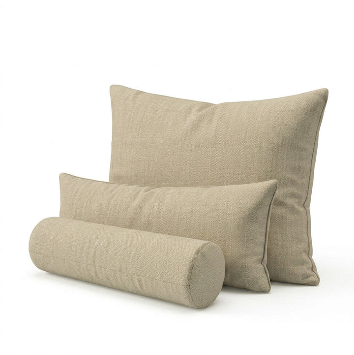 SunReal® Linen-look Sand Beige Custom Pillow Cover