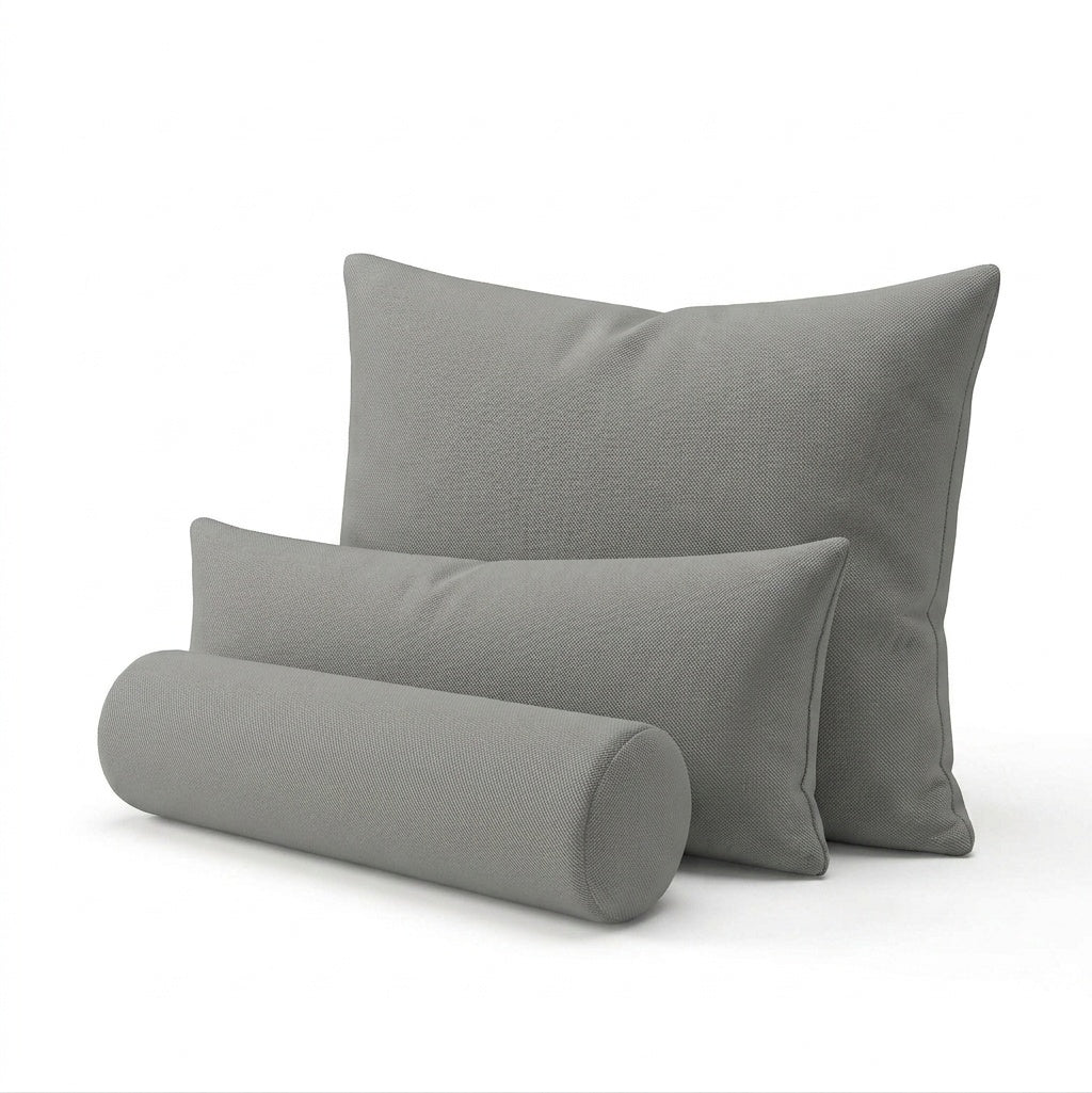 Cool Gray Outdoor Performance custom pillow cover in cool gray