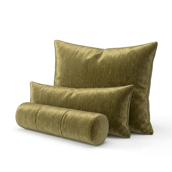 Fresh Olive Chenille Custom Pillow Cover