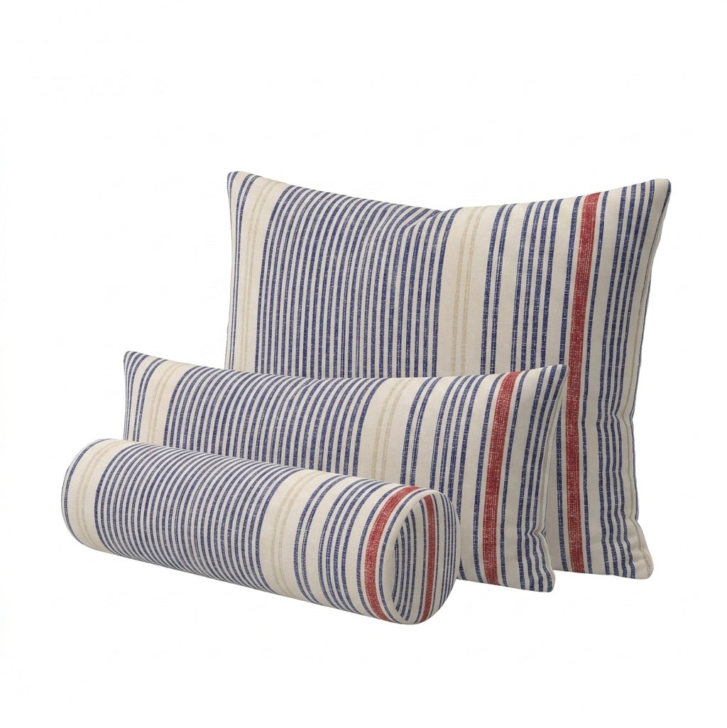 Marina Navy Stripe Outdoor Pillow Cover