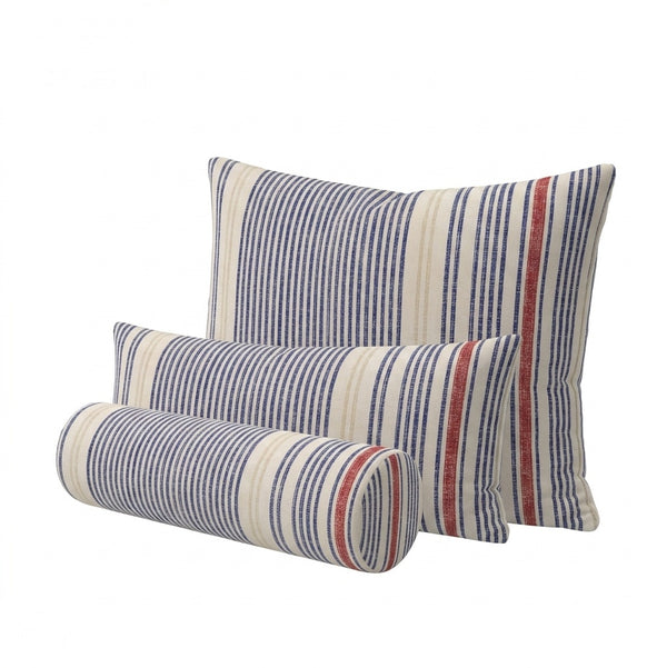 Marina Navy Stripe Custom Outdoor Pillow Cover