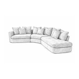 Rounded Corner Modular Sectional Sofa