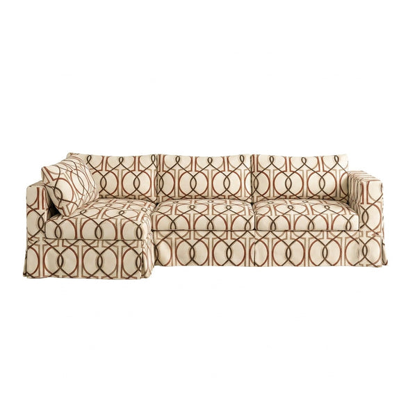 Spanish Trellis Canvas Print Custom Sectional Sofa Cover
