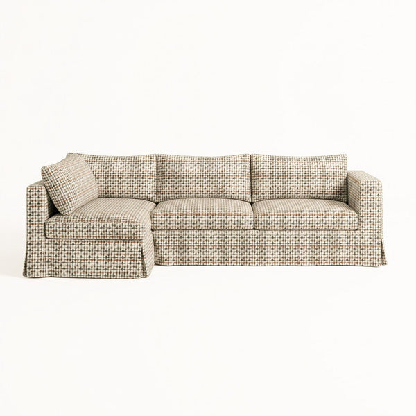 Mid-Century Copper Custom Sectional Sofa Cover