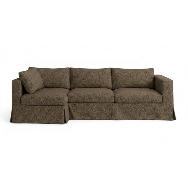 Vintage Green SuedeTouch Custom Sectional Slipcover