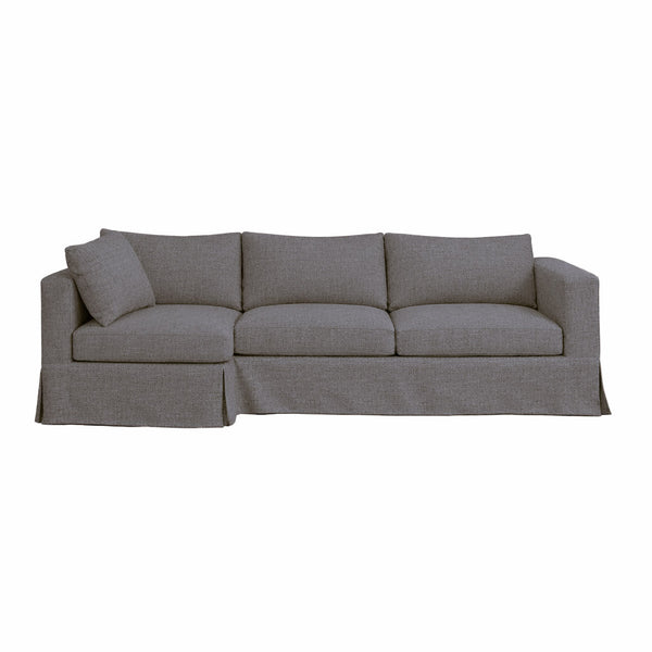 Cobblestone Gray Custom Sectional Slipcover