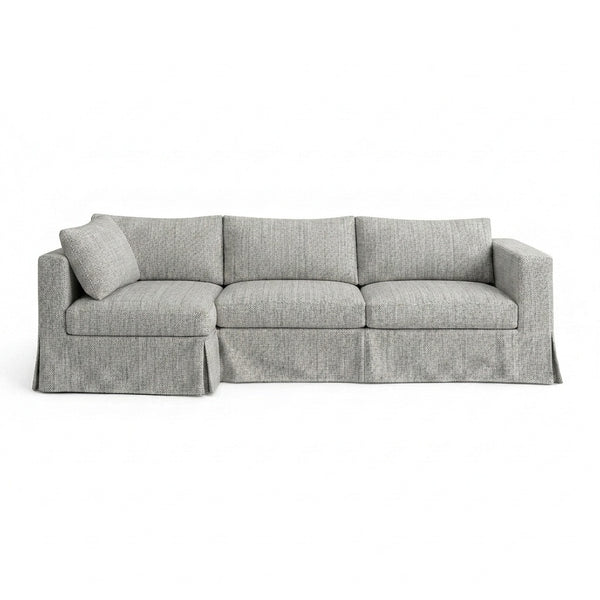 Flax Gray Custom Sectional Slipcover
