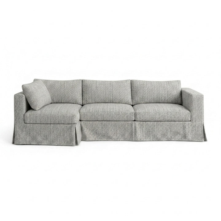 Flax Gray Custom Sectional Slipcover