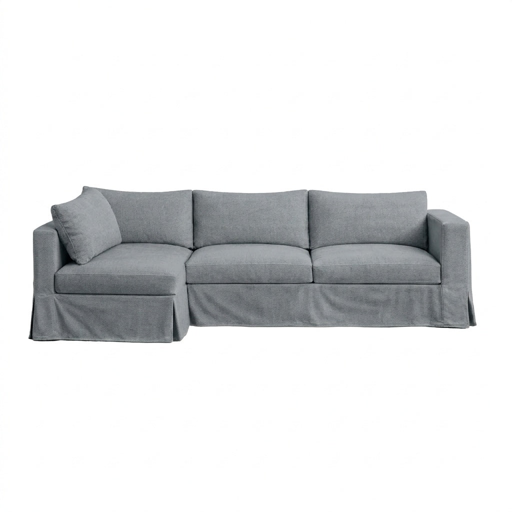 Graphite Gray Custom Sectional Sofa Cover